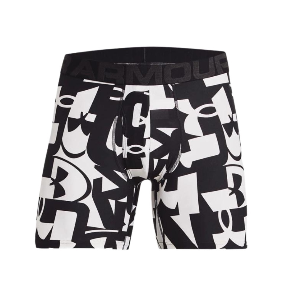 Under Armour - Mens UA Tech 6" Boxerjock - Black/White - Medium